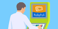 interviewer starts RollaPoll mobile survey